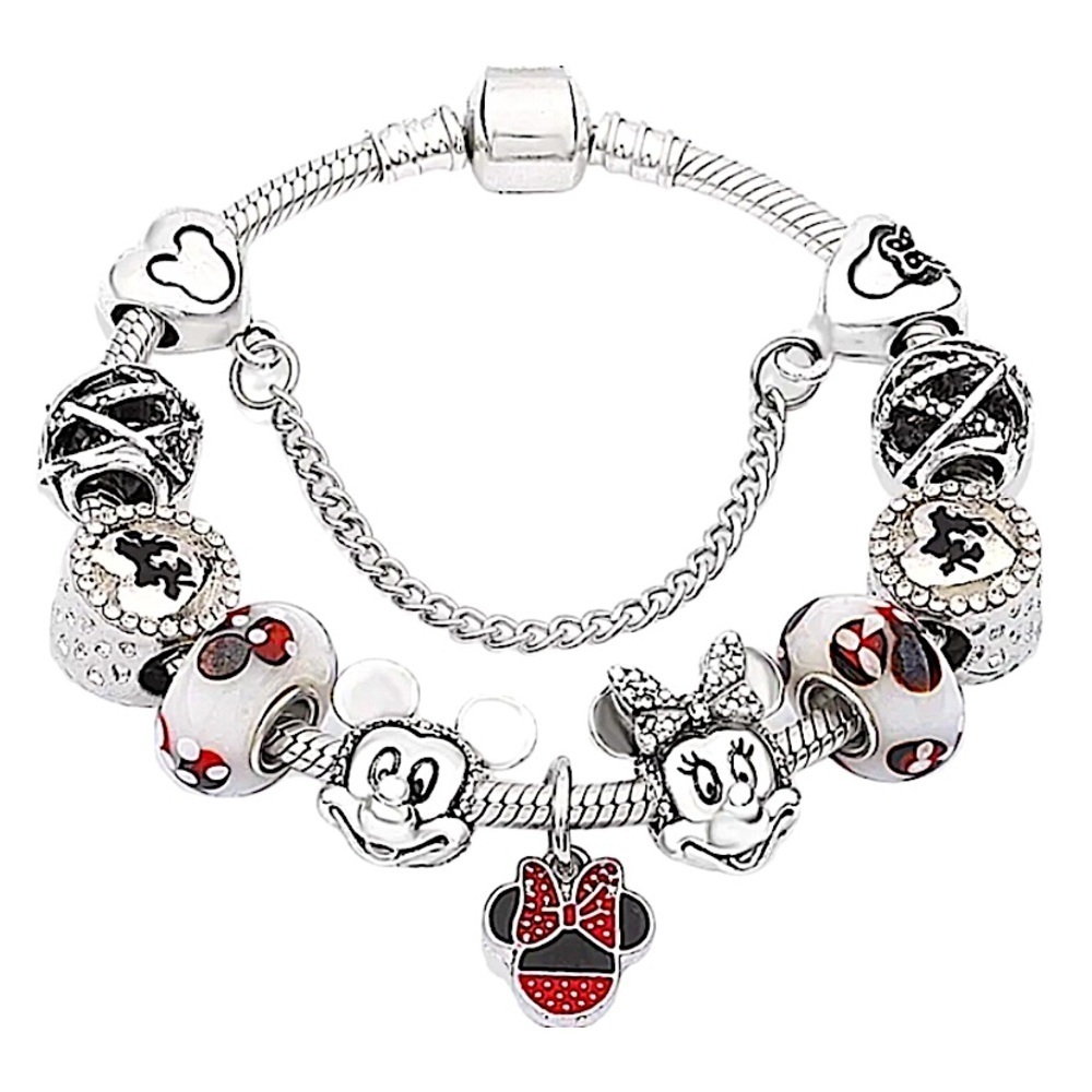 Disney Minnie & Mickey Mouse Charm Bracelet